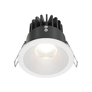 Maytoni Lampada da incasso Zoom 1 luce GU10 bianco alluminio