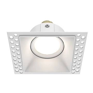 Maytoni Lampada da incasso Dot 1 luce GU10 bianco alluminio