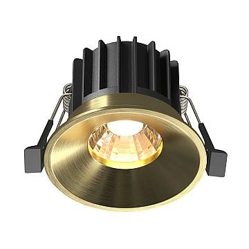 Maytoni Lampada da Incasso Round 1 luce LED integrato ottone alluminio Maytoni Lampada da Incasso Round 1 luce LED integrato ottone alluminio