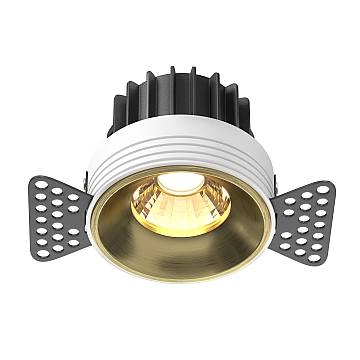 Maytoni Lampada da Incasso Round 1 luce LED integrato ottone alluminio Maytoni Lampada da Incasso Round 1 luce LED integrato ottone alluminio