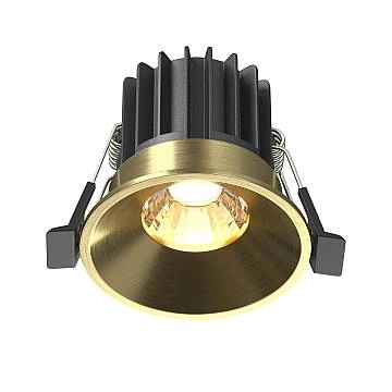 Maytoni lampada da incasso Round 1 luce LED integrato ottone alluminio Maytoni lampada da incasso Round 1 luce LED integrato ottone alluminio