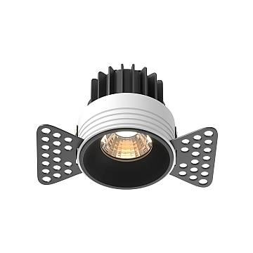 Maytoni Lampada da incasso Round 1 luce LED integrato nero alluminio Maytoni Lampada da incasso Round 1 luce LED integrato nero alluminio