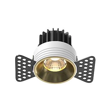 Maytoni Lampada da Incasso Round 1 luce LED integrato ottone alluminio Maytoni Lampada da Incasso Round 1 luce LED integrato ottone alluminio