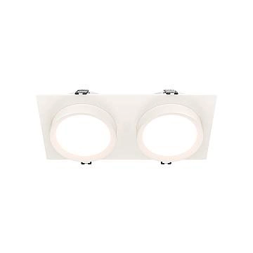 Maytoni lampada da incasso Hoop 2 luci GX53 bianco alluminio