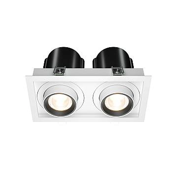 Maytoni lampada da incasso Hidden 1 luce LED integrato bianco alluminio Maytoni lampada da incasso Hidden 1 luce LED integrato bianco alluminio