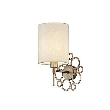 Applique Contemporanea Anna Metallo Oro 1 Luce Diffosore In Pvc Crema