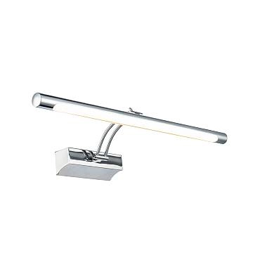 Applique Da Parete Moderno Fino Metallo Cromo 1 Luce Led 12,1W