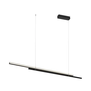 Lampadario Moderno Halo Alluminio Nero Led Integrato 48W Ip20