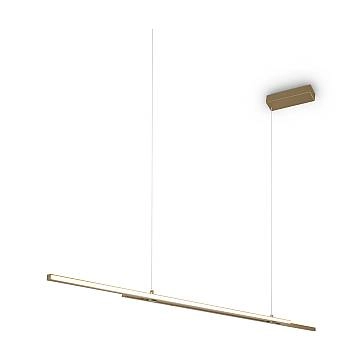 Lampadario Moderno Halo Alluminio Ottone Led Integrato 48W Ip20