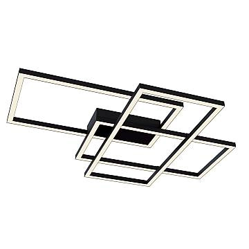 Maytoni Lampadario moderno Line 3 luci LED integrato nero metallo acrilico