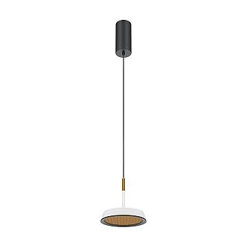 Lampadario A Sospensione Moderno El Led 12W Alluminio Bianco Ip20