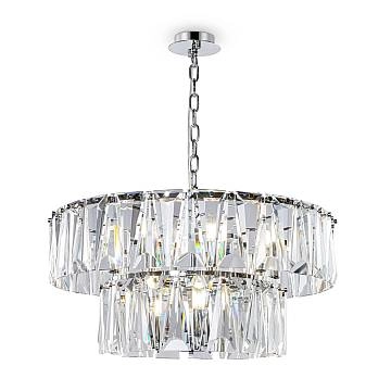 Maytoni lampadario contemporaneo Puntes 12 luci E14 cromo metallo cristalli