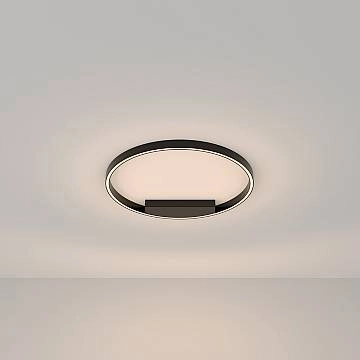 Lampadario A Sospensione Moderno Rim Alluminio Nero 1 Luce Led 37W