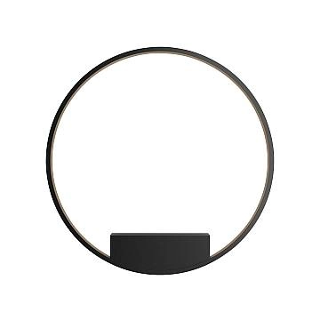 Applique Da Parete Moderno Rim Alluminio Nero 1 Luce Led 51W