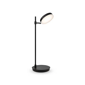 Lampada Da Tavolo Moderno Fad Metallo Nero Acrilico 1 Luce Led 8W