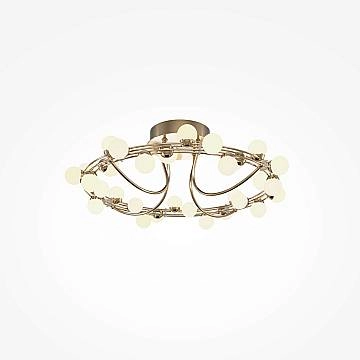 Plafoniera Moderna Tessara Led Integrato 55W Acciaio Oro Ip20