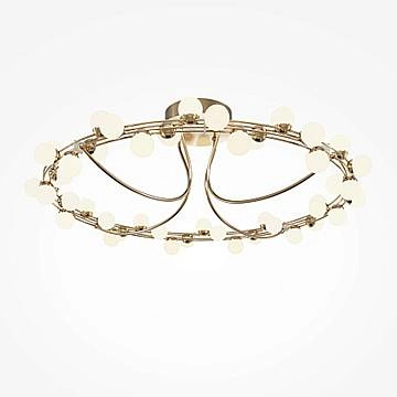 Plafoniera Moderna Tessara Led Integrato 72W Acciaio Oro Ip20