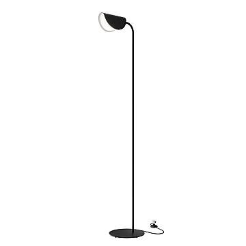 Piantana Lampada Da Terra Moderno Mollis Metallo Nero Acrilico 1 Luce G9 7W