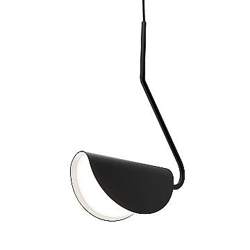 Maytoni Lampadario Moderno Mollis 1 luce G9 nero metallo diffusore acrilico