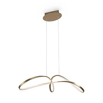 Maytoni Lampadario Moderno Curve 1 luce LED integrato oro alluminio