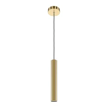 Lampada A Sospensione Moderno Pro Focus 1 Luce Gu10 6W Alluminio Ottone Ip20