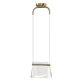Maytoni Lampadario Sospensione Moderna Cabaret 1 luce LED integrato ottone metallo vetro