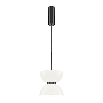 Maytoni Lampadario moderno Kyoto 1 luce LED integrato nero metallo vetro