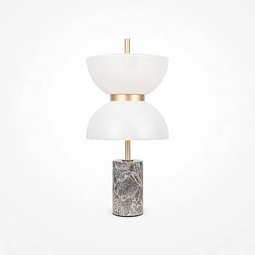 Maytoni Lampada da tavolo moderna Kyoto 1 luce LED integrato grigio metallo vetro