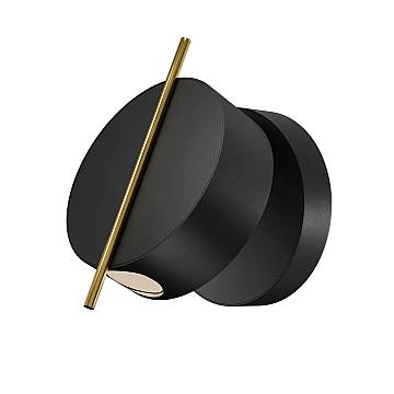 Applique Da Parete Moderna Nuance Led Integrato 4W Alluminio Nero Ip20