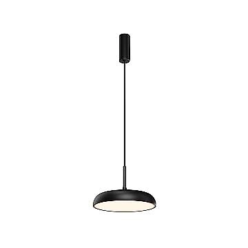 Maytoni Lampadario moderno Gerhard 1 luce LED integrato nero metallo diffusore acrilico Maytoni Lampadario moderno Gerhard 1 luce LED integrato nero metallo diffusore acrilico