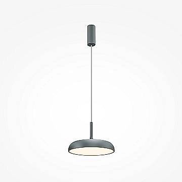Maytoni Lampadario moderno Gerhard 1 luce LED integrato grigio metallo diffusore acrilico Maytoni Lampadario moderno Gerhard 1 luce LED integrato grigio metallo diffusore acrilico