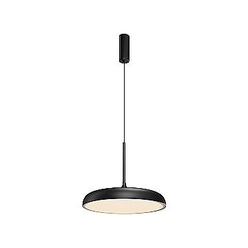 Maytoni Lampadario moderno Gerhard 1 luce LED integrato nero metallo diffusore acrilico Maytoni Lampadario moderno Gerhard 1 luce LED integrato nero metallo diffusore acrilico