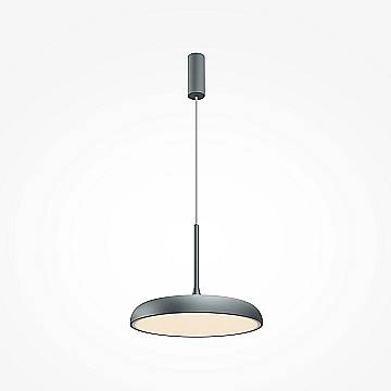 Maytoni Lampadario moderno Gerhard 1 luce LED integrato grigio metallo diffusore acrilico Maytoni Lampadario moderno Gerhard 1 luce LED integrato grigio metallo diffusore acrilico