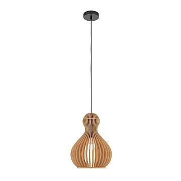 Lampadario A Sospensione Moderno Roots Luce E27 40W Metallo Nero D.30 Ip20
