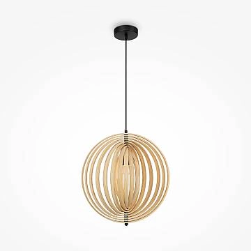 Lampada A Sospensione Moderno Roots 1 Luce E27 40W Metallo Nero D.43 Ip20