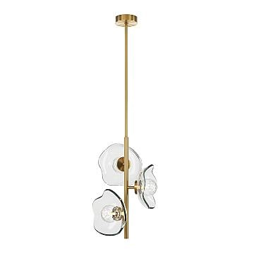 Lampadario A Sospensione Moderno Miracle 3 Luci G9 28W Metallo Ottone Ip20