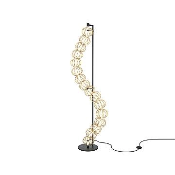 Maytoni Lampada da terra moderna Golden Cage 1 luce LED integrato nero metallo