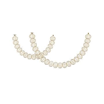 Lampadario Moderno Golden Cage Metallo Oro Led Integrato 117W Ip20