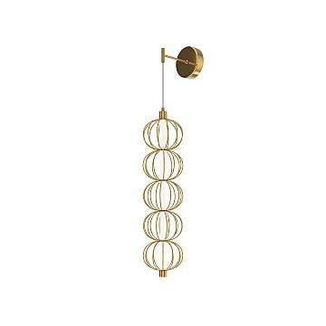 Applique Da Parete Moderna Golden Cage Led Integrato 17W Metallo Oro Ip20