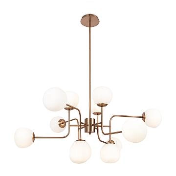 Lampadario A Sospensione Moderno Erich 12 Luci E14 40W Metallo Oro Ip20