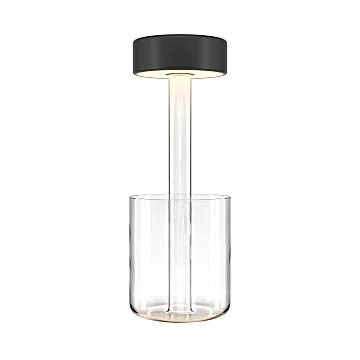 Maytoni Lampada da tavolo moderna AI Collaboration LED integrato 1 luce vetro nero