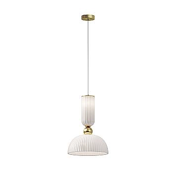 Maytoni Sospensione Contemporanea Antic 1 luce E27 oro metallo vetro bianco Maytoni Sospensione Contemporanea Antic 1 luce E27 oro metallo vetro bianco