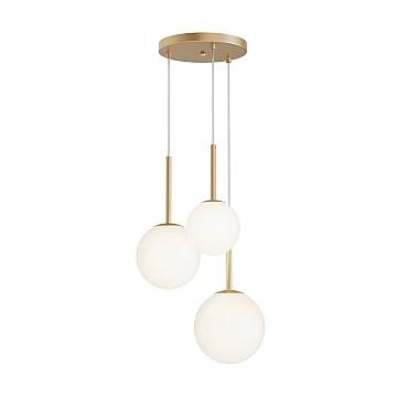 Maytoni Sospensione moderna Basic form 3 luci E14 oro metallo vetro