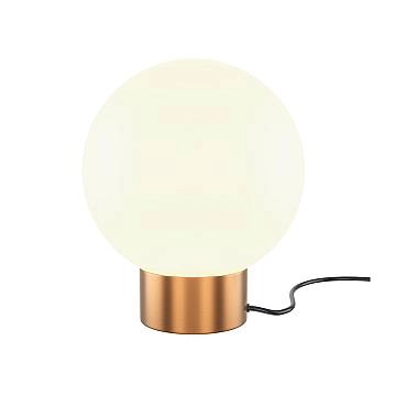 Lampada Da Tavolo Moderna Basic Form 1 Luce E14 40W Metallo Oro Ip20