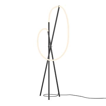 Maytoni Lampada da terra moderna Crochet 1 luce LED integrato nero alluminio