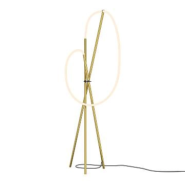 Maytoni lampada da terra moderna Crochet 1 luce LED integrato ottone alluminio