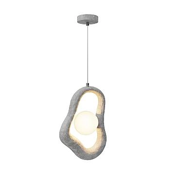 Lampada A Sospensione Contemporanea Opus Poliresina Grigio 1 Luce G9 Ip20