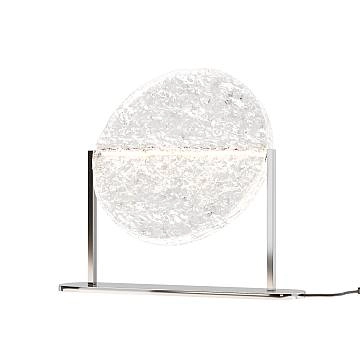 Lampada Da Tavolo Contemporanea Mangata Metallo Cromo Vetro Led 7W 3000K