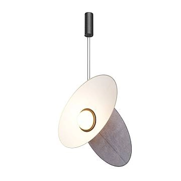 Sospensione Contemporanea Evolution Alluminio Nero Bianco Led 9W Ip20