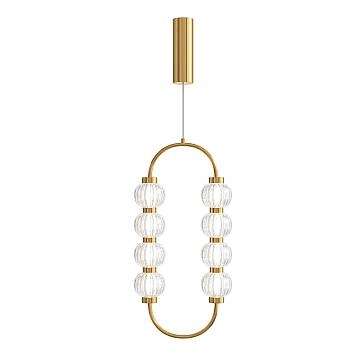 Lampadario Moderno Amulet Metallo Oro Led Integrato 16W Ip20